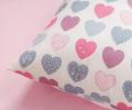 Постельное белье "Siberia" Сердечки (розовый) Ранфорс, 1,5 спальный