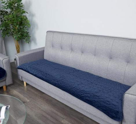 Накидка на диван "Karteks 70х210 Соты, синий