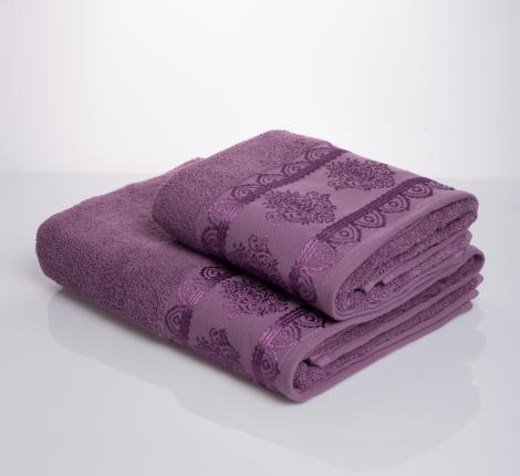 Полотенце махровое AMBIELLA "DAMASK" 70x140, фиолетовый