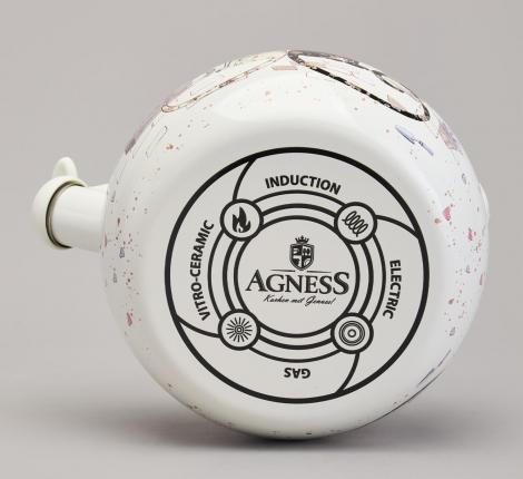 Чайник эмалированный со свистком "LAVANDER CATS", 2,2 Л