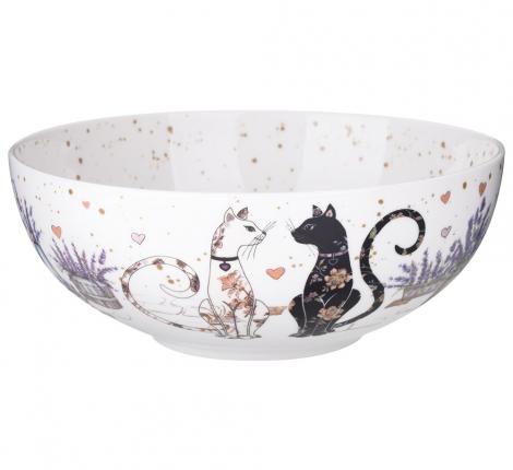 Салатник "ЛАВАНДОВЫЕ КОТЫ", 850 мл