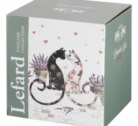 Чайный набор "ЛАВАНДОВЫЕ КОТЫ" на 2 персоны, 4 предмета (275 мл)
