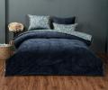 Постельное белье с одеялом "Kazanov.A." Маркос (индиго бежевый) Велюр/Egypt Cotton,  Евро