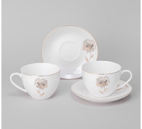 Чайный набор "INSPIRATION" ЗОЛОТОЙ ЦВЕТОК на 2 персоны, 4 предмета (260 мл)