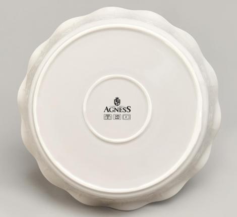 Форма круглая для запекания "AGNESS" BEIGE, 1700 мл