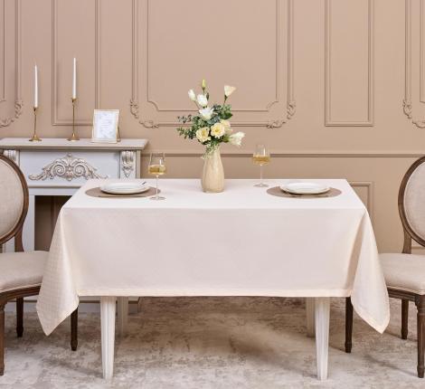 Скатерть с пропиткой SANTALINO "ЕВРОУГОЛОК" 145х300 см, шампань