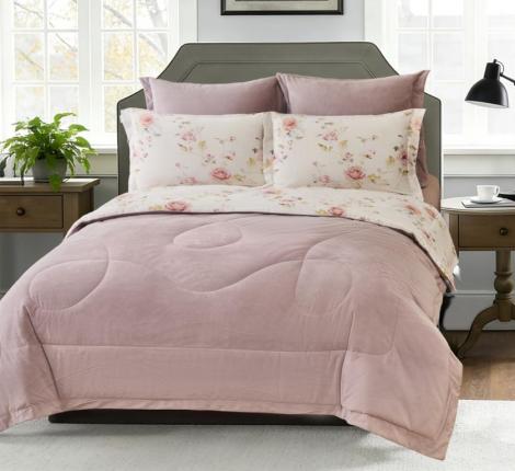 Постельное белье с одеялом "Sofi de Marko" Ренато №30 Велюр/Сатин, Семейный