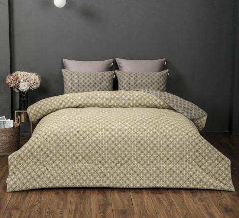 Постельное белье с одеялом "Kazanov.A." Медея (капучино медовый) Муслин, Евро