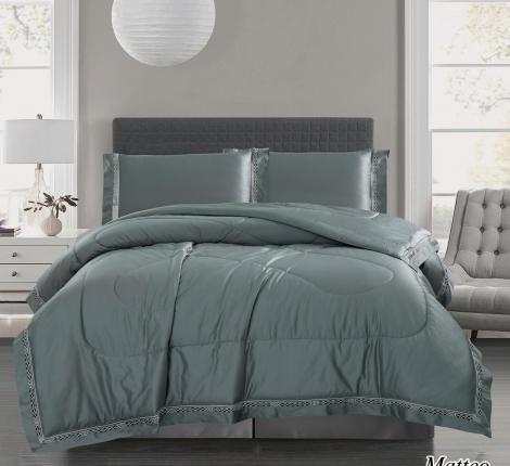 Постельное белье с мережкой "Diva Afrodita" MATTEO люкс сатин, Евро