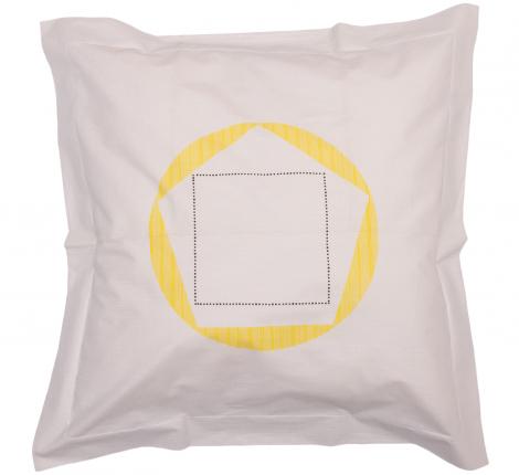 Наволочка "Blanc des Vosges" MEMPHIS GRIS перкаль, 60x60