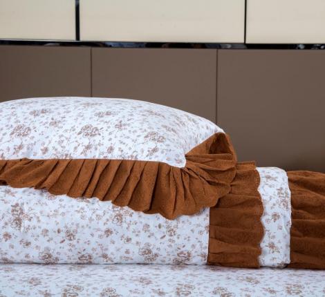 Постельное бельё с одеялом "Kazanov.A." Одри (жемчуг охра) Сатин, Евро