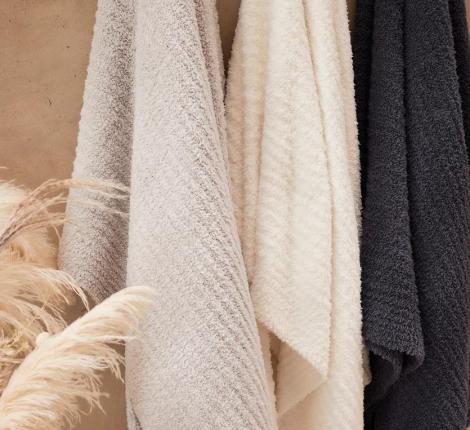 Плед "Barefoot Dreams" CC RIBBED THROW, 137х183 (белый)