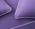 Постельное бельё "KARTEKS" сатин однотонный с кантом HK-05 (сиреневый), Евро