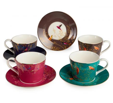 Чайный набор "GOLDEN BIRDS" на 4 персоны, 8 предметов (220 мл)