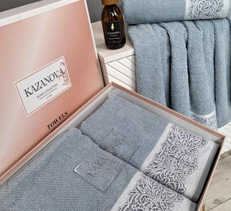 Комплект махровых полотенец "Kazanov.A." Dolce (деним), 50х90+70х140