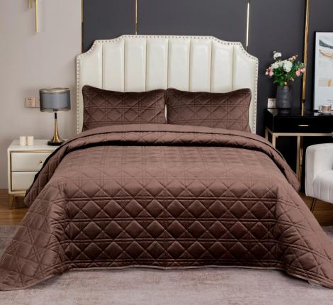 Покрывало велюровое "Kazanov.A." Dori (трюфель), 240х260