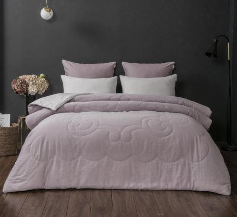 Постельное белье с одеялом "Kazanov.A." Османтус (лаванда перламутр) Муслин, Евро
