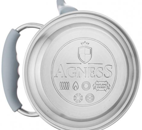 Чайник со свистком и складывающейся ручкой "ТЮДОР", 1,0 л (серый)