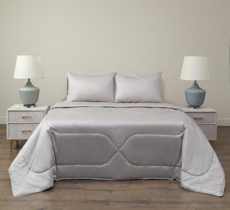 Постельное белье с одеялом "Sofi de Marko" Элиана (светло-серая) Сатин, Семейный