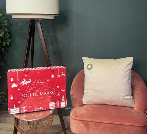 Полушка декоративная "Sofi de Marko" Адора (молоко) Велюр, 55х55