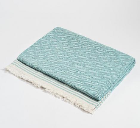 Плед "OLIVIA" (сине-зеленый) петроль, 170Х210