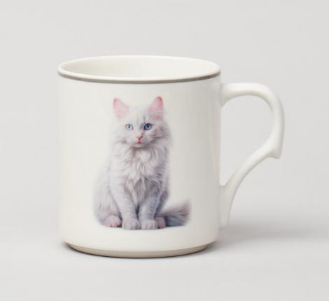 Набор кружек 4 шт. на металлической подставке "MEOW", 368 мл