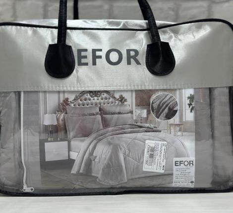 Постельное бельё с одеялом EFOR SATEN A.GRI (светло-серый), Евро