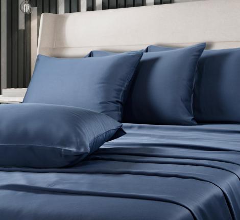 Постельное бельё Sharmes "Bamboo" 2 спальный, темно-синий