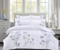 Постельное белье с вышивкой "Asabella" 2260-6 Мако-Сатин, Евро