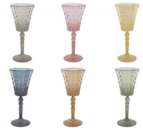 Набор бокалов для вина 6 штук "MISTRAL" хрустальное стекло,  высота 21 см