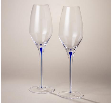 Набор бокалов для шампанского 2 штуки "ACCENT" SKY BLUE, 300 мл