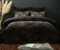 Постельное белье с одеялом "Kazanov.A." Байрон (трюфель) Велюр/Egypt Cotton, 1,5 спальный