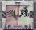 Набор вафельных салфеток "EFOR" LUX (40*60-2шт.) LAVANTA персиковый/крем