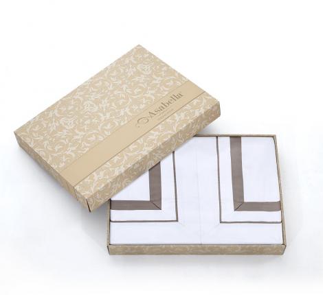 Постельное белье "Asabella" 2333-6 Сатин ДеЛюкс, Евро