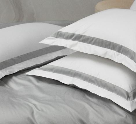 Наволочка с широкой отделкой "ALPINE ASH GREY ALLURE GRASS" Мако-Сатин, 50х90 (2шт)