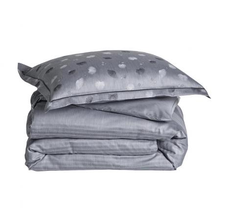 Постельное бельё "Blanc des Vosges" KYOTO GRAPHITE сатин-жаккард, Евро