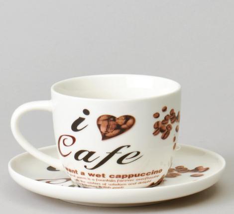 Чайный набор "COFFEE MANIA" на 2 персоны, 4 предмета (250 мл)