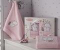 Комплект полотенец &quot;KARNA&quot; детский BAMBINO-SLON 50x70-70х120 см , Розовый