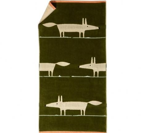 Полотенце "Blanc des Vosges" MR FOX MOUSSE велюр/жаккард, 50х90 (зелёный)