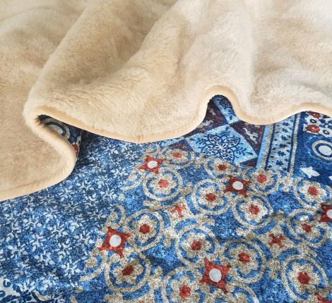 Одеяло тёплое Magic Wool &quot;Облако-Гжель&quot; шерсть мериноса, 100х140