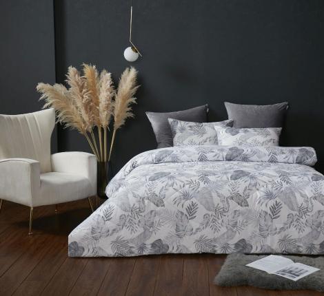 Постельное белье с одеялом "Kazanov.A." Престон (жемчуг платина) Велюр/Egypt Cotton, Евро