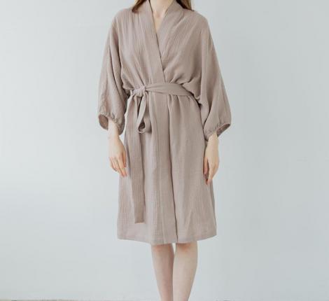 Халат Luxberry "Муслин и комфорт" тауп, M