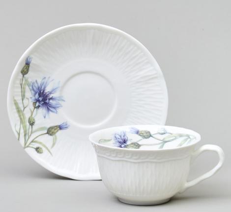 Чайный набор "ВАСИЛЬКИ" 760-826 на 2 персоны, 4 предмета (250 мл)