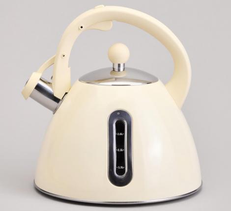 Чайник со свистком и мерной шкалой "AGNESS" 940-022, 3,2 л