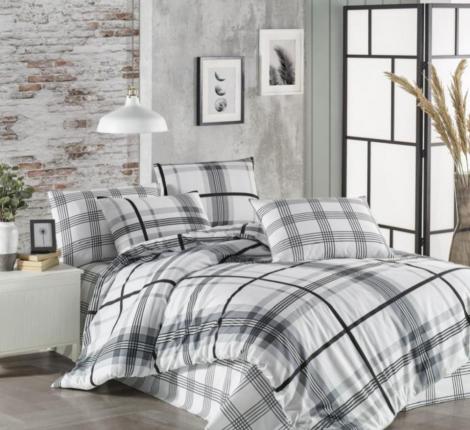 Постельное бельё EFOR RANFORCE "WOOD GRI" (100% хлопок), Евро