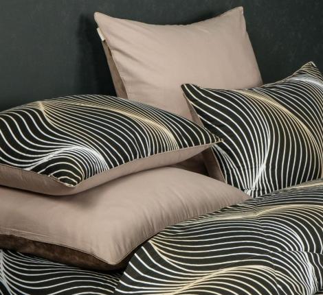 Постельное белье с одеялом "Kazanov.A." Байрон (бежевый трюфель) Велюр/Egypt Cotton, Семейный