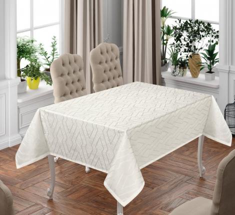 Скатерть "DO&CO" броде жаккард 160х220 NERGIS, кремовый