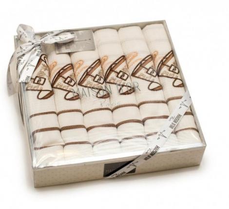 Комплект кухонных полотенец Maison D'or "EKOSE" 50х70-6шт, кремовый