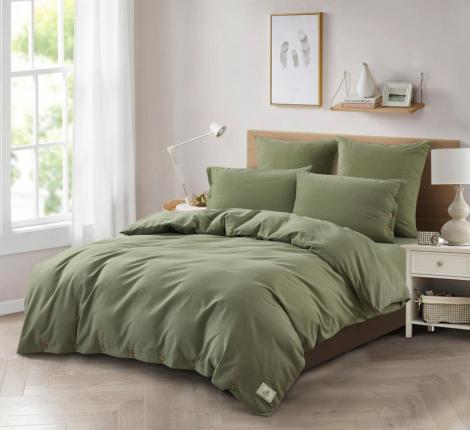 Постельное бельё "KARTEKS" VH-01 вареный жаккард на пуговицах, Евро