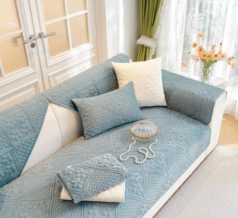 Накидка на диван Tango "Sofa" АБСТРАКЦИЯ 90x160 (2 шт.), серо-голубой